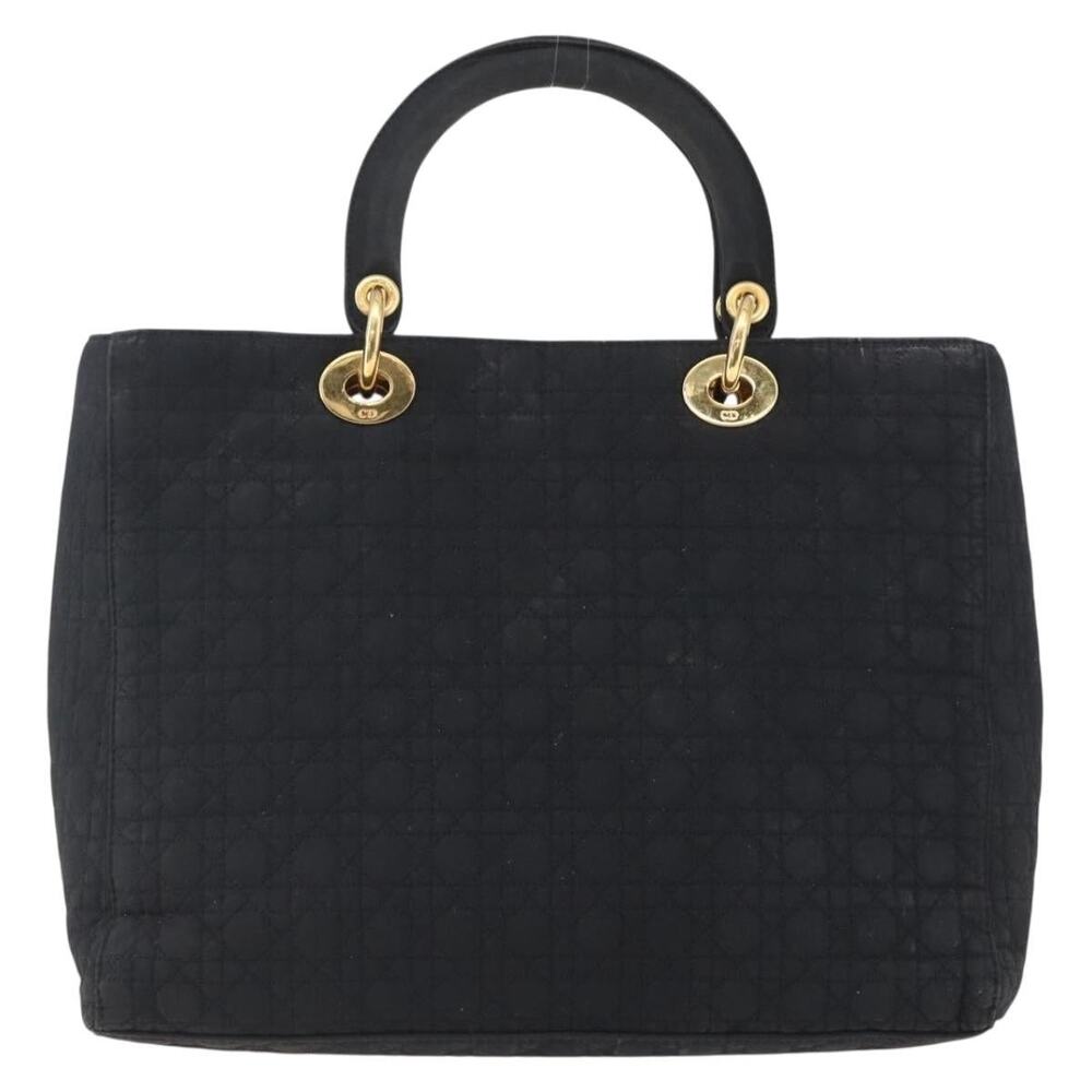 Dior Nylon Lady Dior Cannage Handbag Black